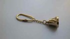 Lot Of 100 Pcs Marine Brass Ship Bell Key Chain With Golden Finish Nautical Gift