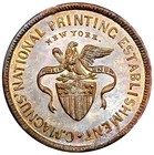  1863  New York Ny-630-as-1b  r-3  C Magnus Civil War Token Postcards