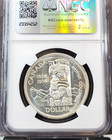 1958 Canada Silver 1 Dollar Totem Pole Elizabeth Ii Ngc Ms 62 Nice Coin