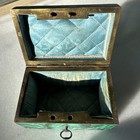 Large Malachite Box Antique 19th Century Decorative Collectible Box With Key 