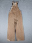 Carhartt Canvas Duck Bib Overalls Youth 12 Brown Cotton Straight Leg Patch Logo