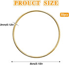 30 Pcs 3 Inch Metal Rings For Craft Gold Floral Macrame Hoops Rings Wreath Hoop