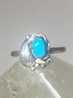 Turquoise Ring Southwest Pinky Floral Leaves Blossom Baby Children Women Girls  