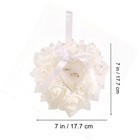 Wedding Ring Pillow White Rose Ring Bearer Pillow With Heart Ring Holder  Sat   