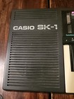 Vintage Casio Sk-1 32-key Sampling Keyboard Black Synth  Plays Needs Some Repair