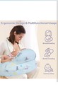 Nursing Pillow For Breastfeeding  Plus Size Breastfeeding Pillows Support Blue