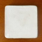 Vintage Art Nouveau Style Shell Floral Design Handmade Ceramic Tile 3 75    X3 75   