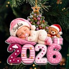 Personalized Baby s First Christmas Ornament  Newborn 2026 Acrylic Keepsake
