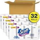 Scott 1000 Trusted Clean Toilet Paper  32 Rolls  Septic-safe 1-ply Toilet Tissue
