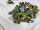 Lot Of 78 Assorted Vintage  Colorful Glass Marbles Great Mix