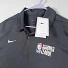 Nike Dry Franchise Polo Shirt Mens Size L Anthracite Poly Nba Summer League New
