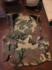 Matching Us Military Pasgt Vest   Helmet Set - Size S - 1984 Woodland Usaf Named