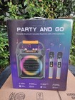 Karaoke Machine W 2 Wireless Microphones Bluetooth Karaoke Speaker   Pa System