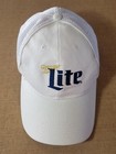 Miller Lite Hat White Light Beer Mesh Embroidered Adjustable Baseball Cap