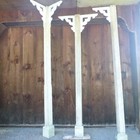 3- Antique Victorian Wooden Porch Columns With Brackets