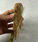 18 Cm China Hongshan Culture Carve Inscription Rare Jade Human Amulet Pendant