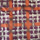 Vintage Mod Geometric Square Scarf Purple Orange Grey Retro 70s Graphic Pattern