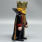 Playmobil Fairytale King Male Adult Figure Black Cape Gold Crown Medieval Castle