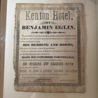 Vintage 1890 Kenton Hotel Advertisement Kenton Ohio Framed Preserved