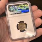 1863 Civil War Token F-80 351a Indian Head Crossed Cannons Ngc Ms63rb R3 Toned