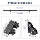 Rolling Library Sliding Ladder Hardware Kit With Brake 10ft Round Tube 