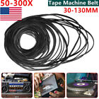 300x Mixed Size   Width Rubber Drive Belts For Cassette Tape Deck Cd Dvd Player