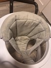 White And Gray Baby Walker With Handle  Padded Seat  And Wheels