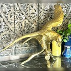 Vintage Brass Eagle Large Cast American Brass Eagle Bird On Branch 26  X 34 
