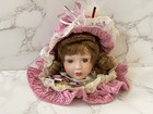 Vtg Lot Of 4 Porcelain Doll Head Christmas Tree Ornaments