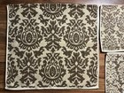4pc Tommy Hilfiger Towel Set Brown Cream Damask  2 Bath  1 Hand  1 Washcloth 