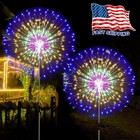 1-8pc Garden Solar Lights Firework Outdoor Waterproof 150led Path Lawn Yard Lamp