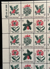 Us   1254-1257   5   Christmas 1964 Complete Sheet Of 100 Stamps Mnh
