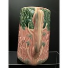 Vintage Bordallo Pinheiro Cherubs Serving Pitcher Pink Portugal Pottery Angels