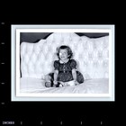 Old Vintage Photo Solo Girl With Glasses Reading Book Cute Antique Snapshot