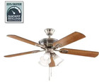 Hampton Bay Glendale Iii 52 In  Led Indoor Brushed Nickel Ceiling Fan With Light