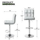 Sliver Set Of 4 Swivel Bar Stool Counter Height Pub Seat Adjustable Dining Chair