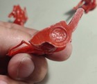 3 Vintage Original Marx Red Indian Warrior Plastic Toys  Collectible Used