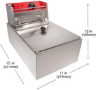 Aldkitchen Electric Deep Fryer Commercial Use Stainless Steel 110v 1 Tank 6l