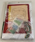 Vintage Bucilla Holly Jolly Santa Felt Door Wreath Kit New Sealed 1993