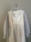Vintage Lace Wedding Dress With Train Union Made Size S m