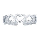 Toe Ring Sterling Silver Heart Womens Jewellery