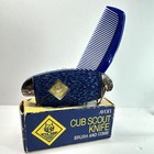 Vintage Avon Cub Scout Knife Brush Comb Bsa Blue Pocketknife Style Boy Scouts