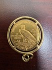 1929 Indian Head  2 50 Gold Coin Pendant   14k Gold Cain Necklace 1 8g