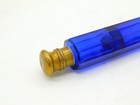 Victorian Bristol Blue Glass   Brass Double-ended Scent Bottle Antique C1860
