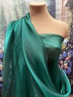 Crystal Iridescent Organza Topaz  Fabric Sheer  45 Inch Bty