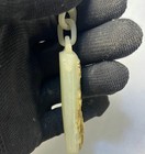 9 Cm China Old Dynasty Carve Hetian Jade Shakyamuni Buddha Pendant