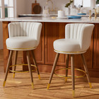 Set Of 2 4 6 Counter Height Chairs Pu Leather Barstools Swivel Dining Chairs24  
