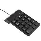 Usb Numeric Keypad Number Keyboard Pad Wired Plam Size 18 Keys Black