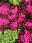 Flower Power Vtg Latch Hook Rug 1960 1970s Hot Pink Lime Green Brown 25  X 19 