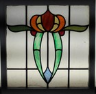 Beautiful Floral Old English Leaded Stained Glass Window 19 3 4 x 20 